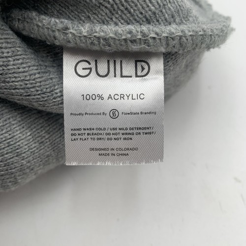 Guild Adult Beanie Gray Cuffed Snowboard Ski Hiking - Picture 4 of 4