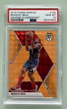 2019 Panini Mosaic Bradley Beal Orange Fluorescent 16/25 PSA 10