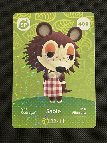 Carte Amiibo Animal Crossing 004 Sable – Holo EUR, Série 1, Near Mint