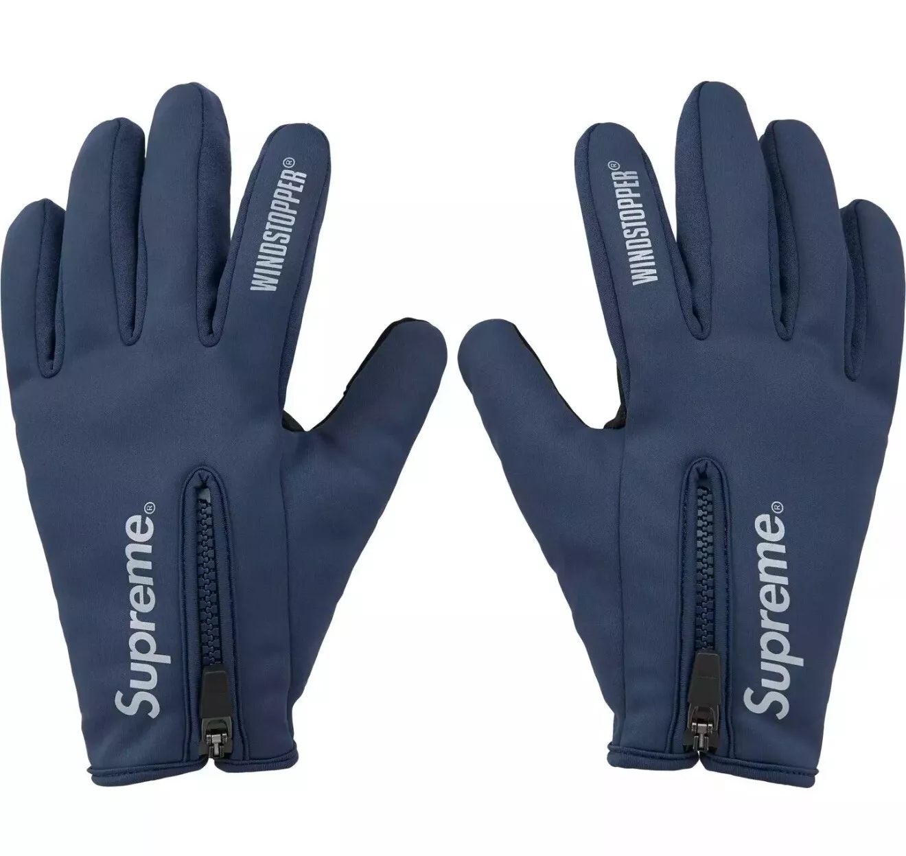 Gants zippés Supreme Windstopper bleu taille   Medium   FW24 neufs jamais ouverts