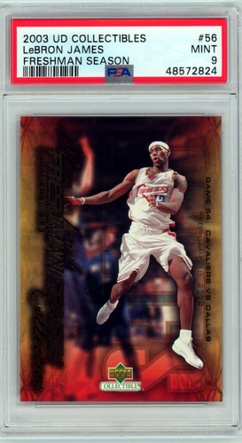 2003 Upper Deck #56 LeBron James Rookie Card Freshman Season PSA 9 Mint