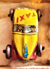 Vintage Japan TAXI TIN TOY Miniature 1 5/8"