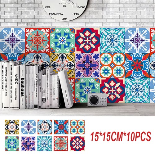 SALE Tile Stickers Kitchen Bathroom Self-adhesive Wall DIY Decor 15*15CM*10PCS - Picture 2 of 44