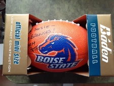 Boise State Broncos Baden Mini Football signed by Pete