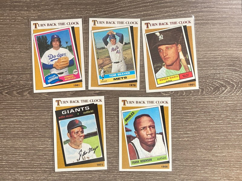 1986 Topps turn back the clock 401-405