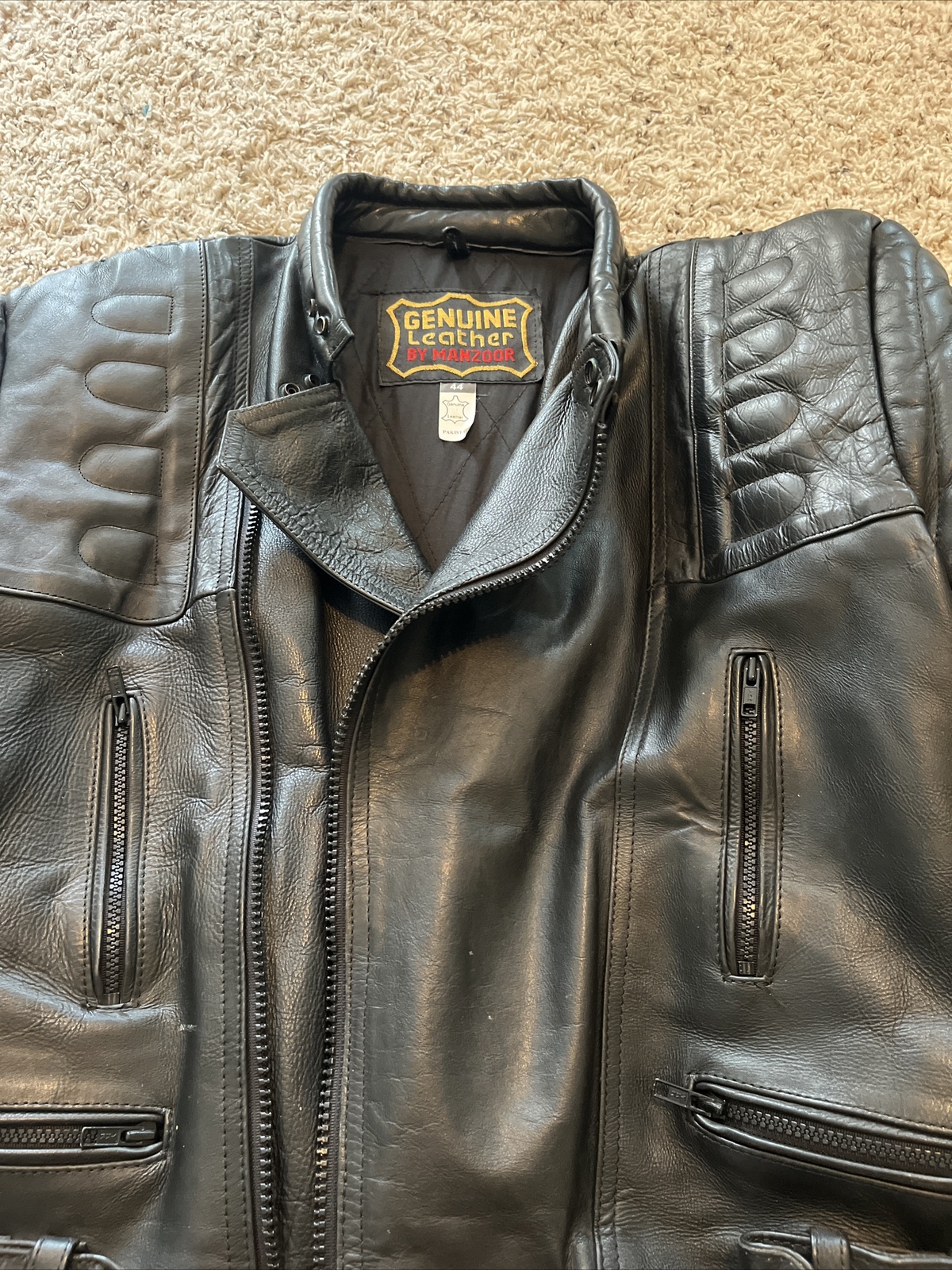 man with leather jacket