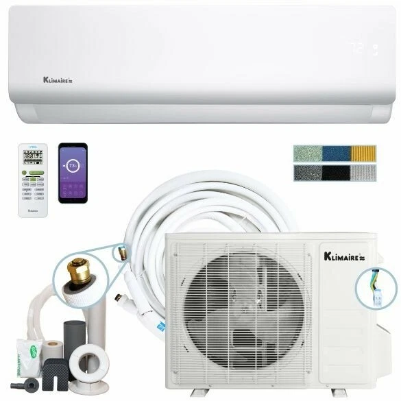 Klimair 12k Quick Connect Ductless Mini-Split Heat Pump/AC-115V 3 Pack |  eBay
