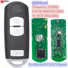 OEM Smart Remote Key Fob for Mazda 3 CX-3 CX-5 2013-2019 315MHz ID49 WAZSKE13D01
