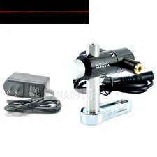 Focusable Line 80mW 650nm Red Laser Module w/12mm Two Axis Holder & 5V Adapter