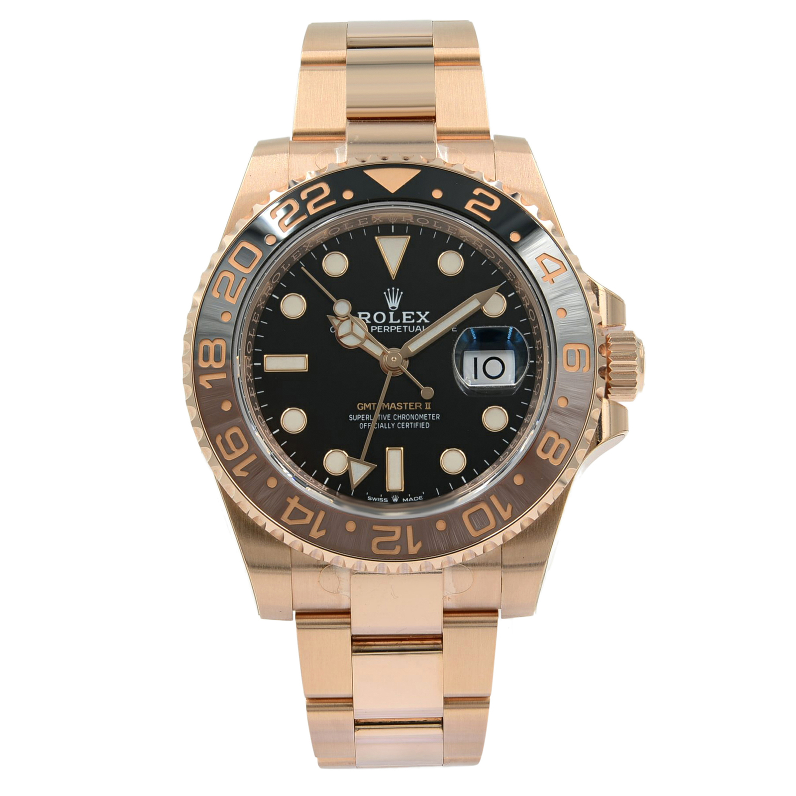 Tåler revidere fortov Rolex GMT-Master II Root Beer 18K Rose Gold Automatic Mens Watch 126715CHNR  842047146675 | eBay