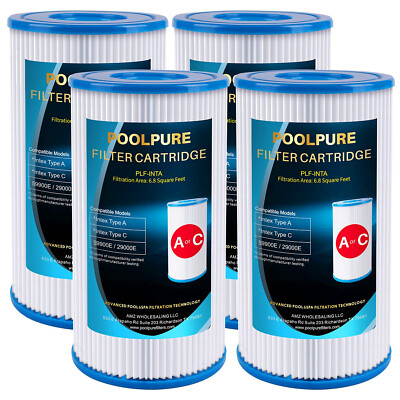 POOLPURE Replacement Filter for Type A or C, Compatible with Intex 29000E/59900E