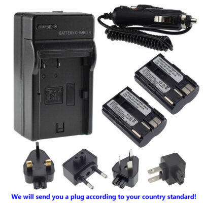 2X BP-511 Battery & AC Charger for Canon PowerShot G1 G2 G3 G5 G6, Pro1,Pro 90