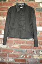 Gianni Soft Velvet Zip Up Olive Green Jacket Size 6 Nwt