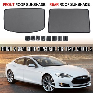 Details About 2pcs Panoramic Front Rear Roof Sunshade Sun Visor Shield For Tesla Model S