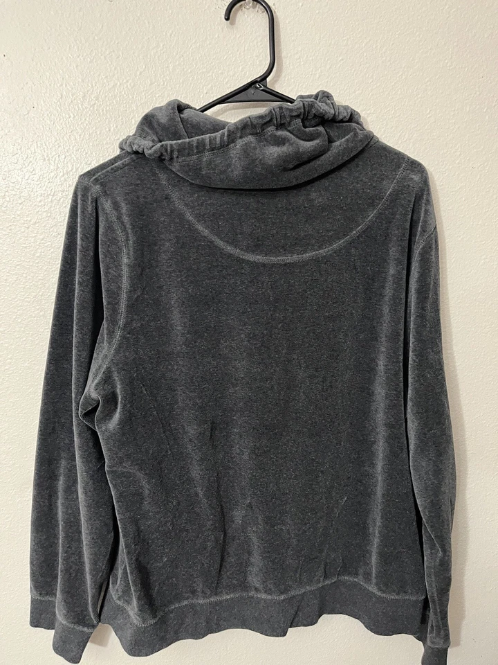 CALVIN KLEIN Performance Quick Dry Gray Funnel Neck Full Zip Sweatshirt L Velour - Image 2 of 4