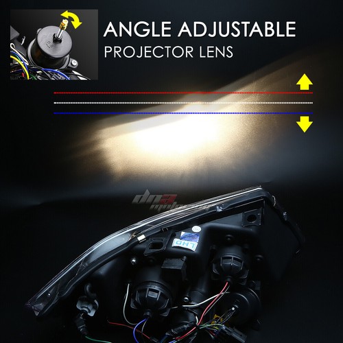 FOR 2006-2008 BMW 3-SERIES LED U-HALO 4-DOOR PROJECTOR HEADLIGHTS+TOOLS CHROME - Picture 7 of 10