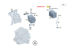 Original MERCEDES-BENZ A0009057414 Minusleitung mit Batteriesensor GLC X254 Neu