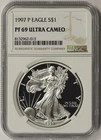 1997-P American Silver Eagle $1 Proof PF 69 Ultra Cameo NGC