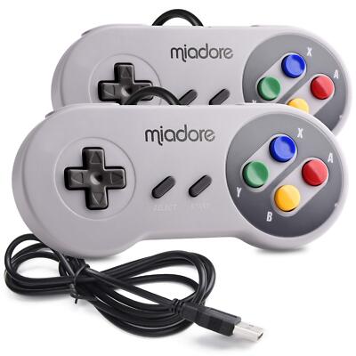 2 Pack USB Controller for Gaming, USB Classic Gamepad Joypad Gamestick for Wi...