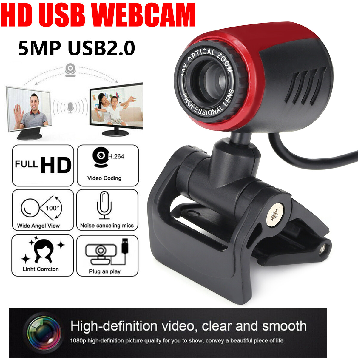 Microphone Camara Web Hd Para Laptop Web Camera With Microphone