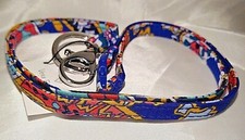 Vera Bradley's BREAKAWAY LANYARD in ROMANTIC PAISLEY w Ring and Lobster Clip NWT