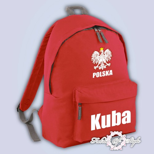 Personalised Any Name Kids Backpack Retro Polska Poland Football - Picture 2 of 6