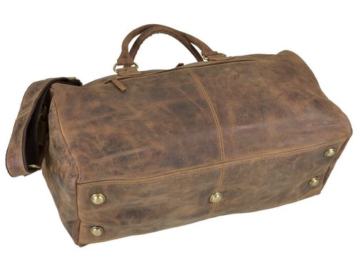 Greenburry Reisetasche Leder braun Vintage Herren Weekender Sporttasche Tasche - Bild 7 von 12