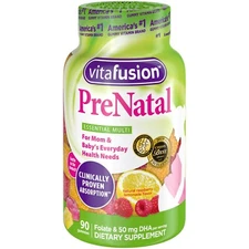 Vitafusion Prenatal Gummy Vitamins, 90 Count.