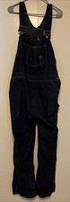 Vintage Sears Bib Overalls Mens 44x35 Railroad Toughskins Union USA Made