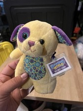 Ganz Amazing World Curlique Yellow Dog Plush with Code Tag Webkinz Style