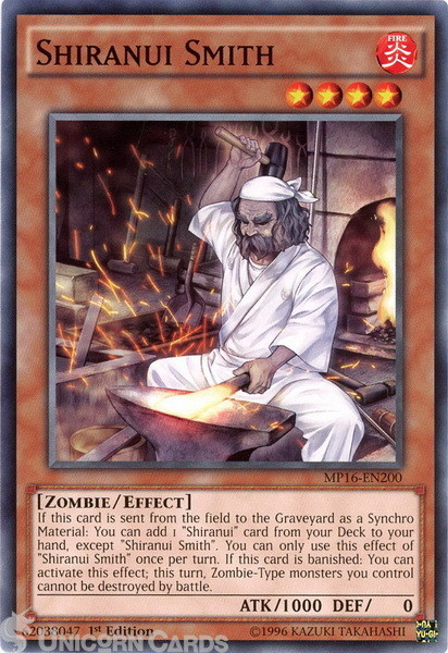 MP16-EN200 Shiranui Smith Common 1st Edition Mint YuGiOh Card
