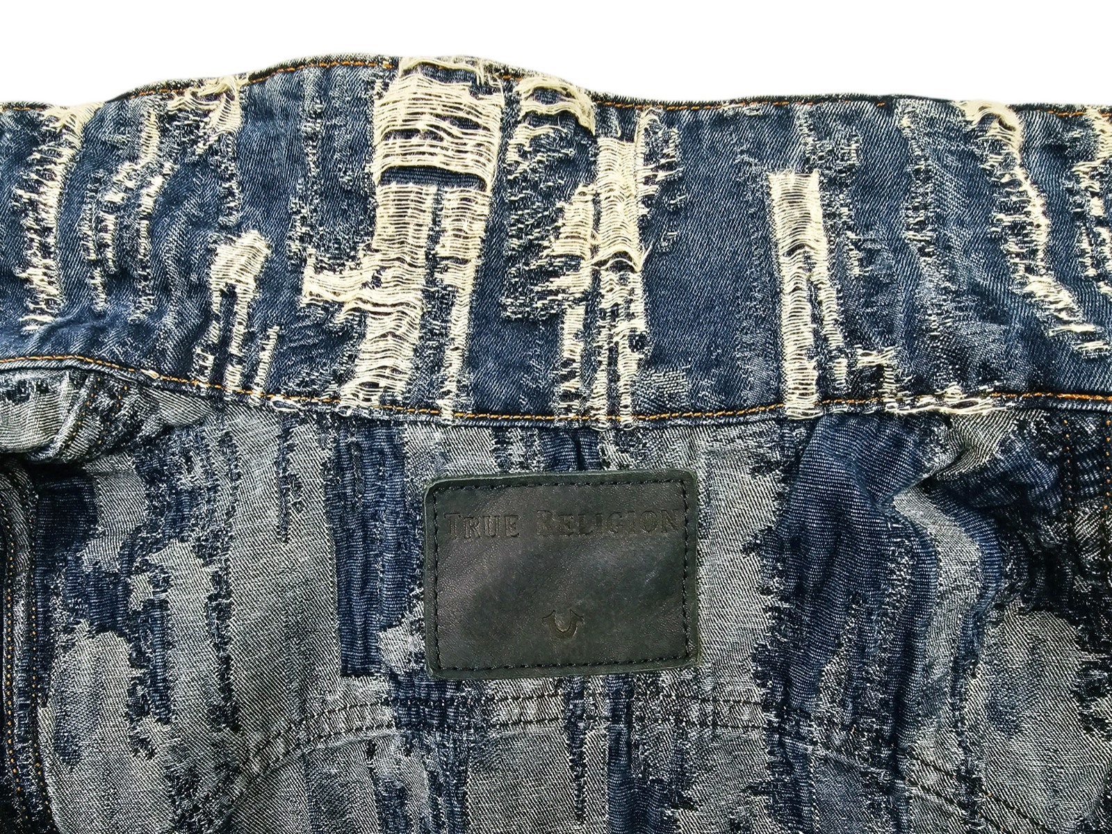 HOT Men's TRUE RELIGION DANNY STREET RIPPED DISTRESS 4 Pcks Denim JACKET Jeans M thumbnail 12