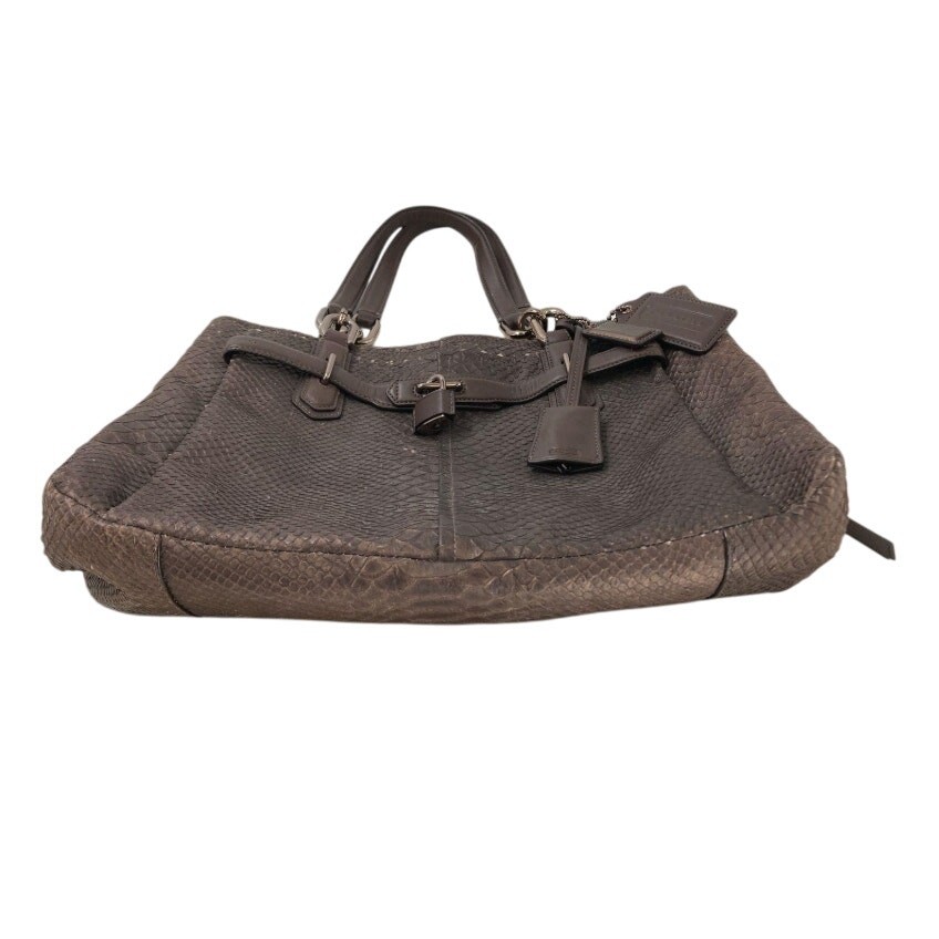 Authenticated Coach Jayden Python Brown Leather B… - image 5