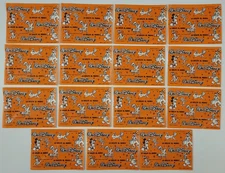 1970's WALT DISNEY 15 Mexico WAX PACK STICKER CARD WRAPPERS Pluto DONALD DUCK +