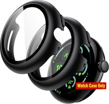 Case with Screen Protector for Google Pixel Watch 3 45mm Built-in Tempered Glass
