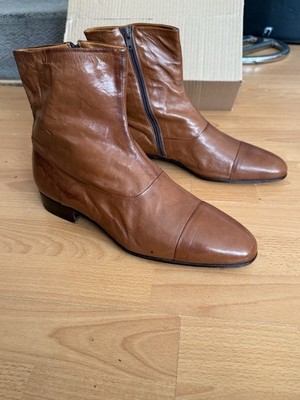 Stemar Tan Leather Herren Stiefel UK 11,5 EU 45,5 Made In Italy