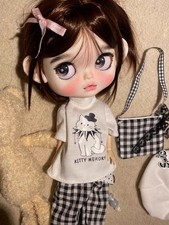 Custom OOAK Blythe Doll With Outfits Wig Girl 1/6 BJD Doll Collectible Toy Gifts