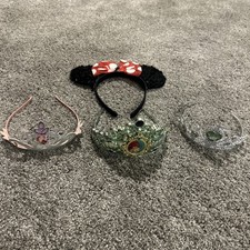 Lot of 4 Disney Princess Tiaras - Ariel, The Little Mermaid, Minnie Mouse Ears