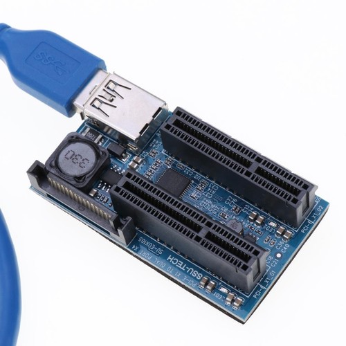 X1 To Dual 4X Adapter Slot Riser Cable X4 X8 X16 - Bild 5 von 5