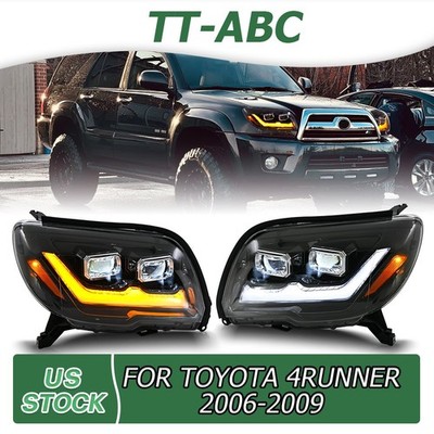 TT-ABC LED Headlights For Toyota 4Runner 4th Gen 2006-2009 White DRL Head Lamps