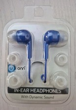 Case Pack of 17 Onn Wired Earbuds Blue In-Ear Headphones NEW