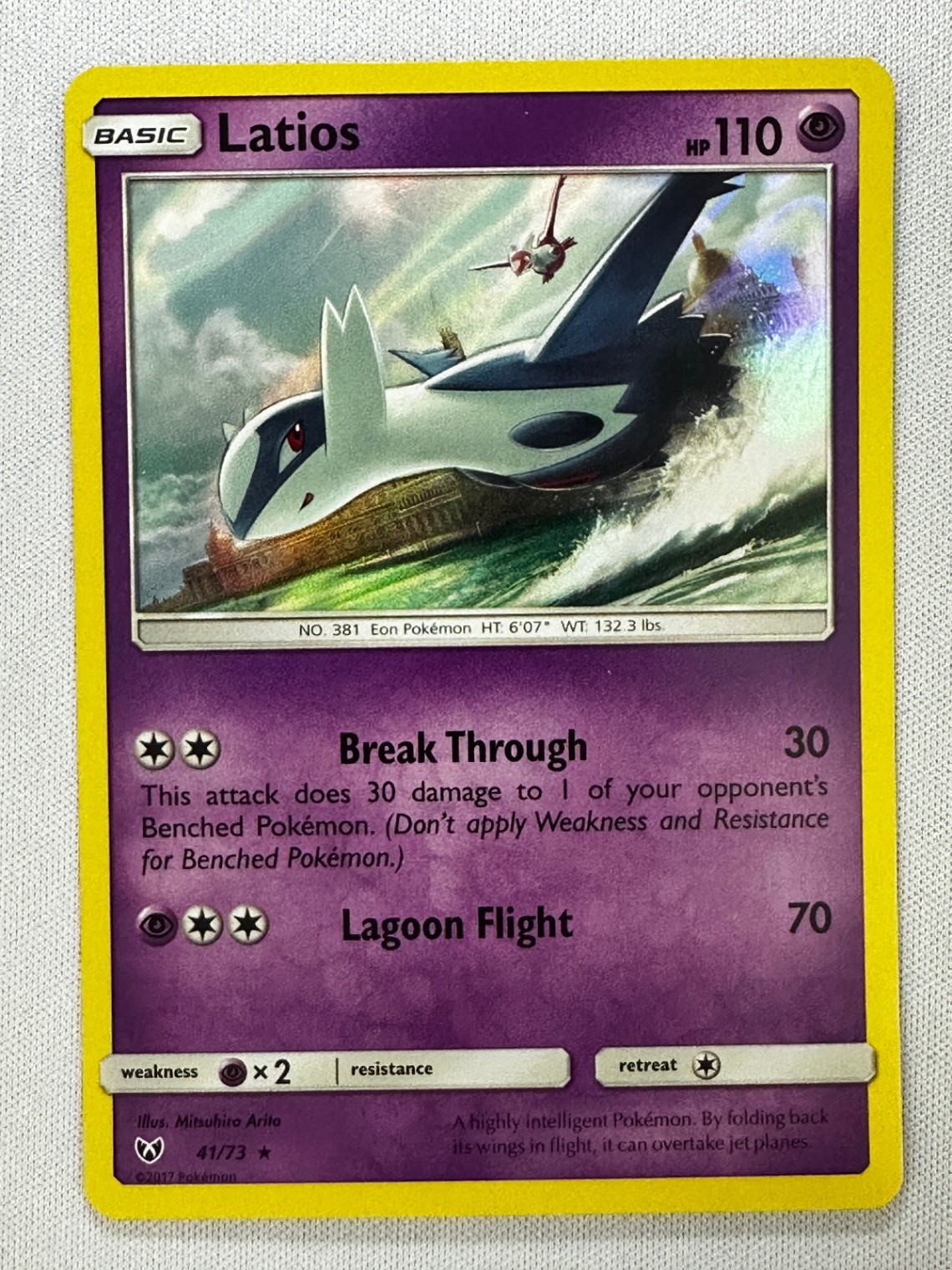 Latios Holo Rare Shining Legends 41/73 NM