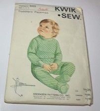 Kwik Sew Pattern 449- 1950s VINTAGE  UNCUT - Toddler Pajamas