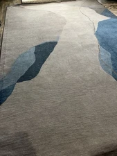 Ruggable with Standard Pad, Blue and Tan - 6 X 9