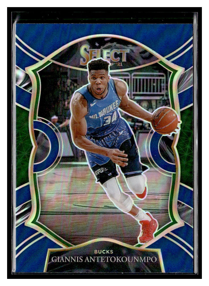 2020-21 Panini Select #54 Giannis Antetokounmpo Silver Prizms Milwaukee Bucks