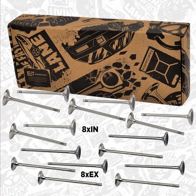 8x Einlass- + 8x Auslassventil für CITROEN MINI PEUGEOT 1,4 753388580 753388480