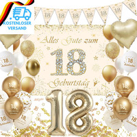 Deko 18. Geburtstag MäDchen Junge - 18 Geburtstagsdeko Luftballons Hintergrund B
