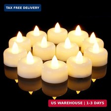 12 Pack Flameless LED Tea Lights Candles Battery Operated, Electric