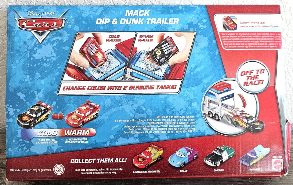 Disney Pixar Cars MACK Dip and Dunk Trailer Transporter - MACK - New in Box !! - Image 3 of 4
