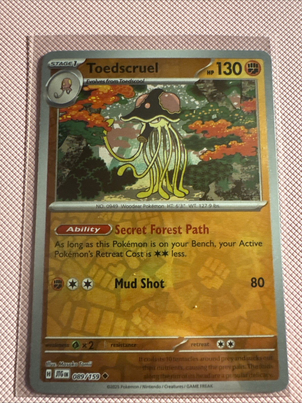 Toedscruel - Reverse Holo - 089/159 - Journey Together - NM/M - SHIPS NOW